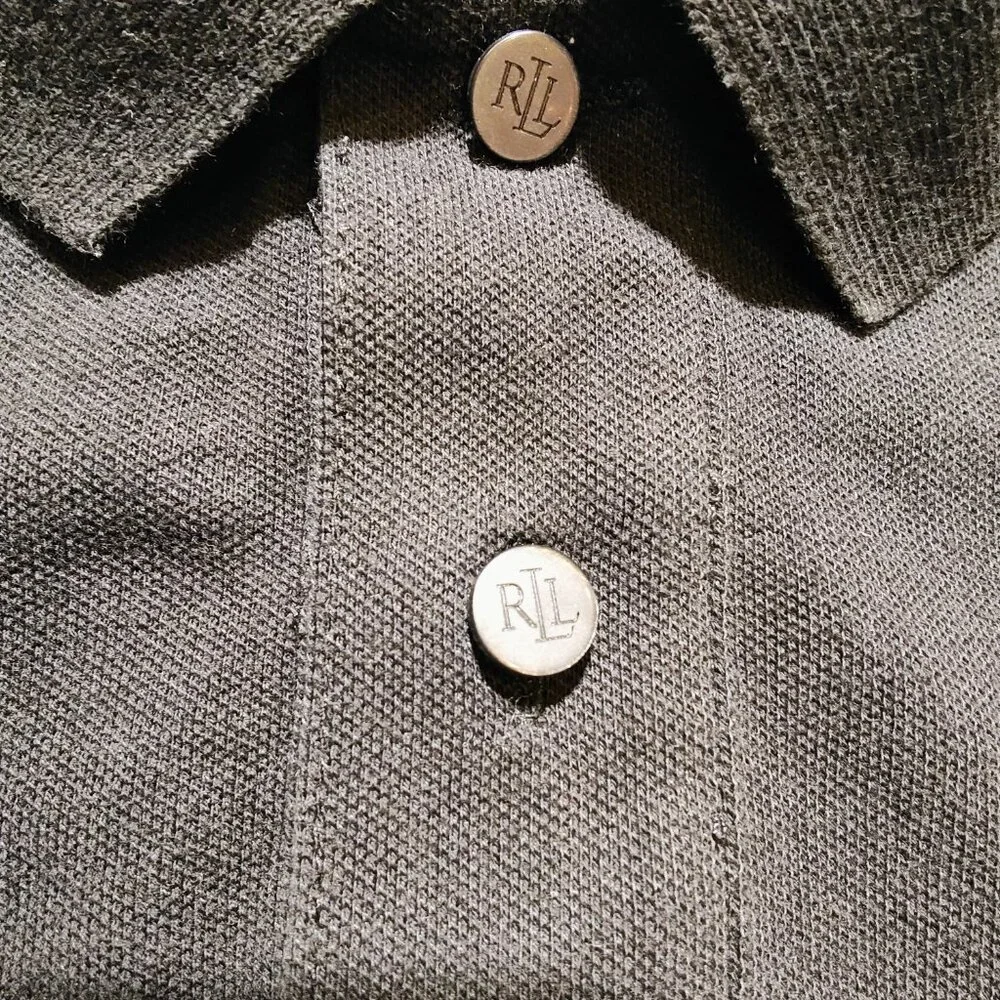 Lauren Ralph Lauren Women's S/P Black on Black Polo - Picture 4 of 8